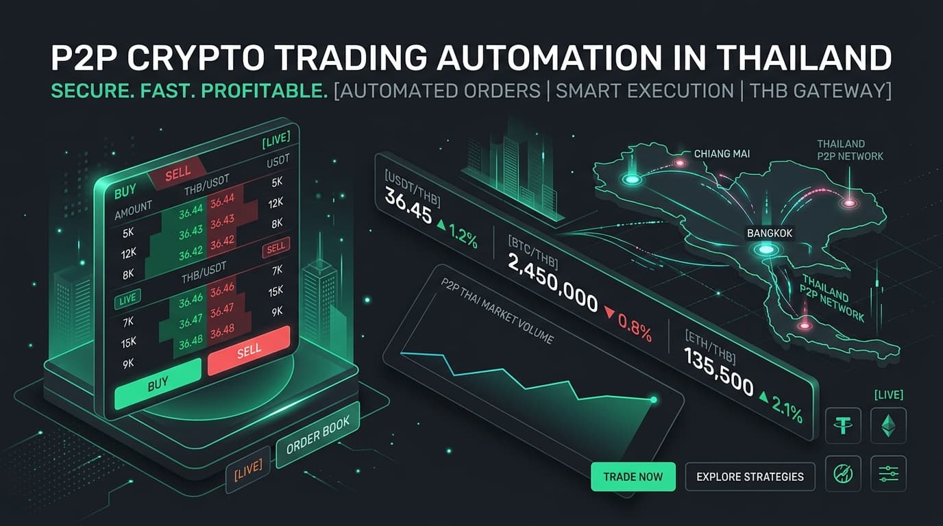 Automated P2P crypto trading and order book repricing in Thailand (USDT/THB)