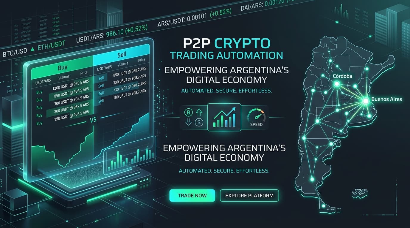 Automatización de trading P2P y actualización de precios en Argentina (USDT/ARS)