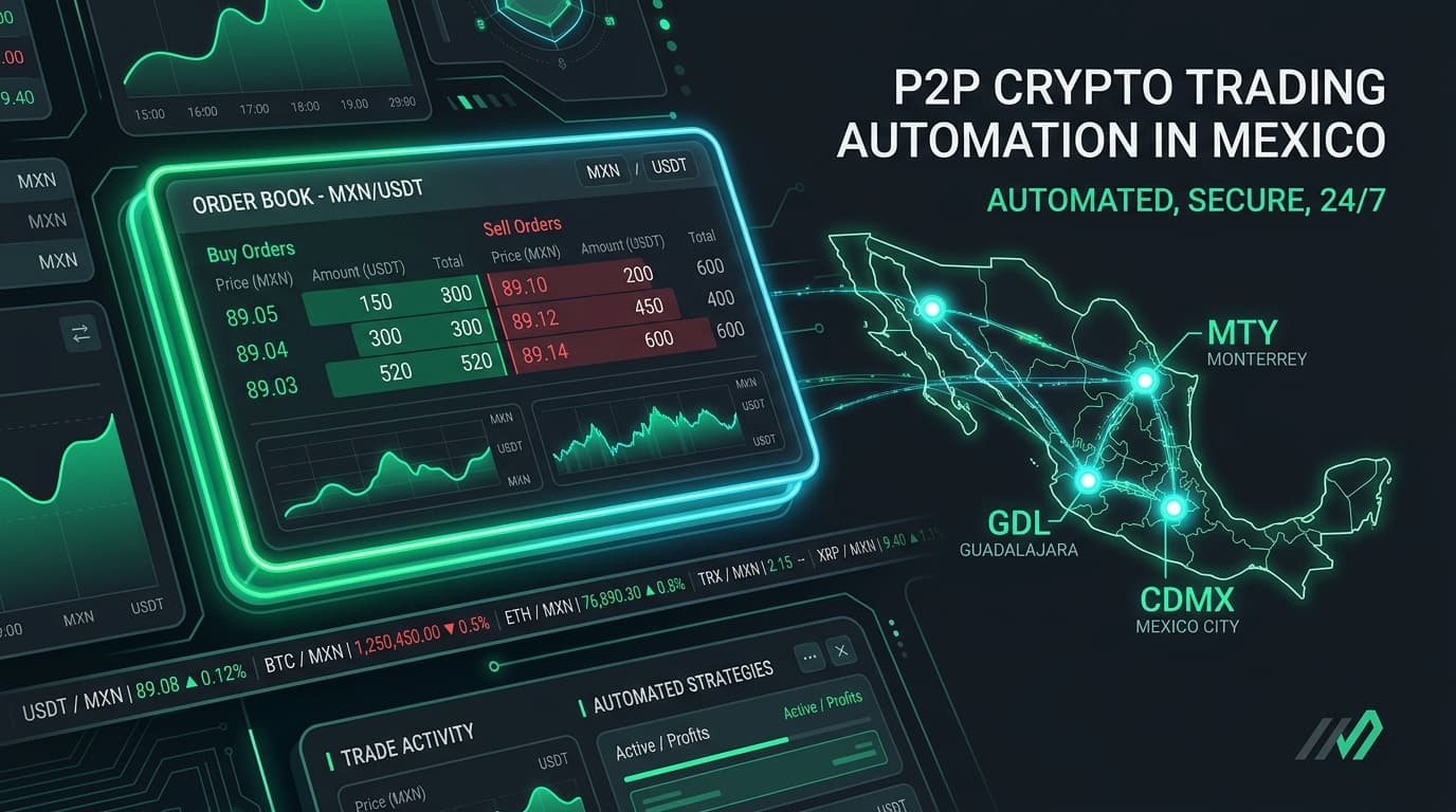 Automatización de trading P2P y actualización de precios en México (USDT/MXN)