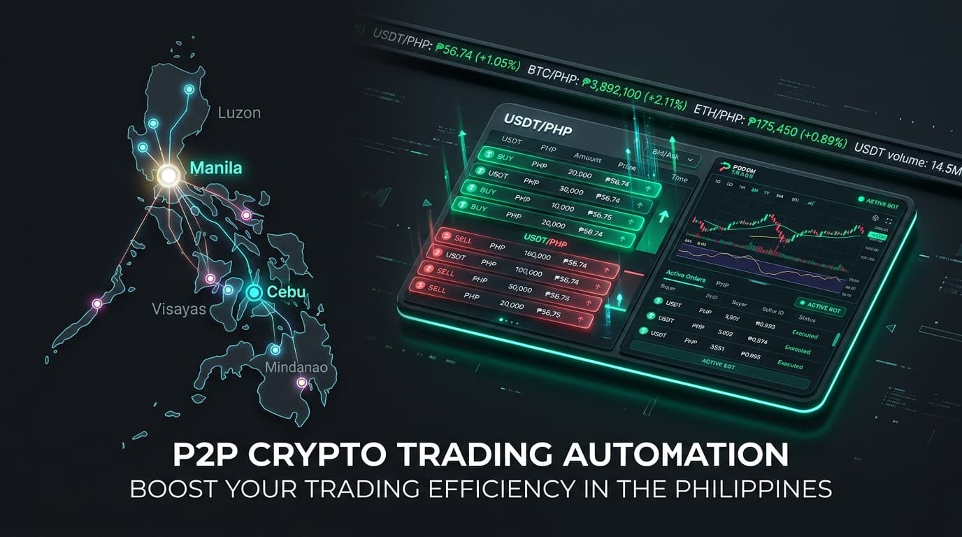Automated P2P crypto trading and order book repricing in Philippines (USDT/PHP)